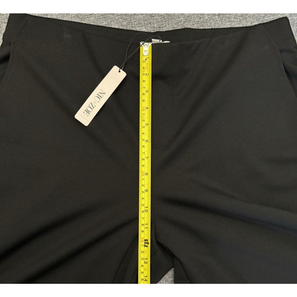 Nic + Zoe Drapey Ponte Wide leg ankle pant in Black Onyx Size Large - Picture 4 of 8